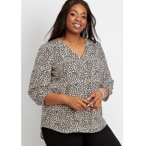 Maurices Size 4 - Leopard Print - Button Down